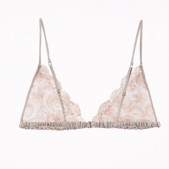 Rhinestone&Lace bra- light pink - Picture 2 of 5
